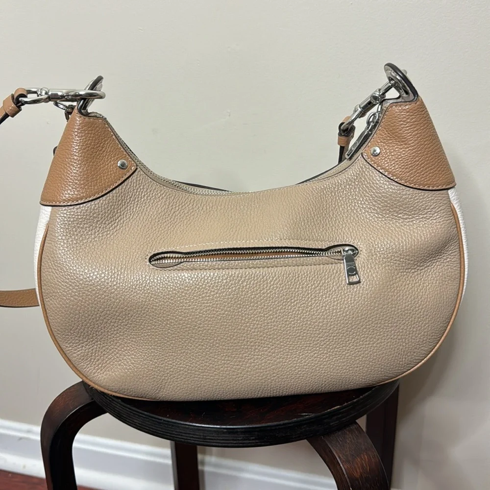 Coach Tan Leather Hobo Beige Handbag‎ Wallet Casual Bag EUC